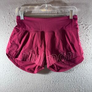 1429 | Lululemon Speed Up Low-Rise Running Shorts Maroon Womens 4